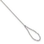 Sterling Silver Rhodium-plated Polished Cross Attached Ring/Bracelet