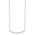 Sterling Silver Rhodium-plated Polished w/1 inch ext. Bar Necklace
