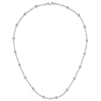 Sterling Silver Polished Beaded 18in Necklace