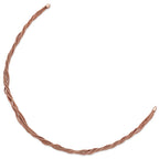 Sterling Silver Rose-tone Wire Mesh w/2IN Ext Necklace