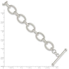 Sterling Silver Polished Fancy Link Bracelet
