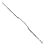 Sterling Silver Polished Twisted Bar Multistrand w/ Ext. Bracelet