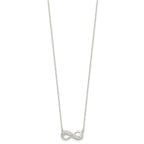 Sterling Silver CZ Infinity Necklace