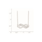 Sterling Silver CZ Infinity Necklace