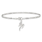 Sterling Silver Palm Tree Anklet