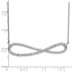 Sterling Shimmer Sterling Silver Rhodium-plated 18.5 inch 29 Stone CZ Infinity Symbol Necklace