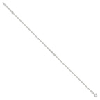 Sterling Silver CZ Bar 9 inch Plus 1 inch Extender  - Total 10 inch Anklet