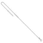 Sterling Silver CZ Bar 9 inch Plus 1 inch Extender  - Total 10 inch Anklet