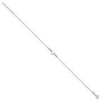Sterling Silver Butterfly 9 inch Plus 1 inch Extender - Total 10 inch Anklet
