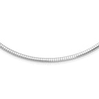 Sterling Silver Rhodium-plated 3.25mm w/2in. Ext Cubetto Chain