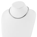 Sterling Silver Rhodium-plated 5.2mm w/2in. Ext Cubetto Chain