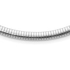 Sterling Silver Rhodium-plated 5.2mm w/2in. Ext Cubetto Chain
