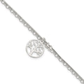 Sterling Silver Polished 2-strand Tree 7.5in Bracelet