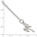 Sterling Silver Palm Tree Anklet