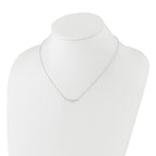 Sterling Silver Graduated CZ 18in Bar Necklace