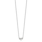 Sterling Silver Rhodium-plated CZ 18in Necklace