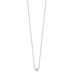 Sterling Silver Rhodium-plated 19in Bezel-set 5mm CZ Necklace
