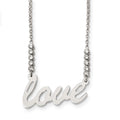 Sterling Silver CZ Polished Love Necklace