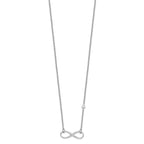 Sterling Silver Rhodium-plated CZ Infinity Knot Necklace