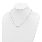 Sterling Silver Rhodium-plated CZ Infinity Knot Necklace
