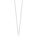 Sterling Silver Rhodium-plated w/2in ext. Polished Cross Necklace