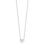 Sterling Silver Rhodium-plated Handcuff Necklace