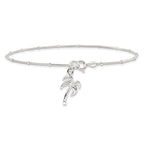 Sterling Silver Palm Tree Anklet