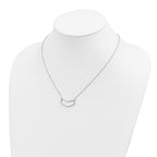 Sterling Silver Rhodium-plated CZ Necklace