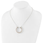 Sterling Silver Polished Mesh Hoop Necklace
