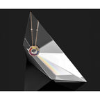 Prizma Sterling Silver Rose-tone 14K Flash Rose Gold-plated 16 inch Colorful Baguettes CZ Circle Necklace with 2 inch Extender