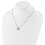 Sterling Shimmer Sterling Silver Rhodium-plated 18 inch 8 Stone CZ Round Necklace