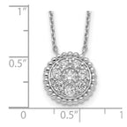 Sterling Shimmer Sterling Silver Rhodium-plated 18 inch 8 Stone CZ Round Necklace