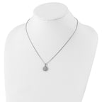Sterling Shimmer Sterling Silver Rhodium-plated 18 inch 41 Stone CZ Round Necklace