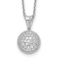 Sterling Shimmer Sterling Silver Rhodium-plated 18 inch 41 Stone CZ Round Necklace