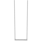Sterling Shimmer Sterling Silver Rhodium-plated 16.25 inch 19 Stone CZ Bar Adjustable to 18 Choker Necklace