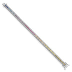 Prizma Sterling Silver Rhodium-plated 7.25 inch Channel-Set White and Colorful and White CZ Bracelet