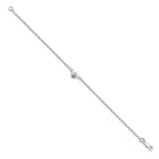 Sterling Silver Flower Charm Anklet