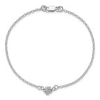 Sterling Silver Flower Charm Anklet