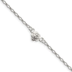 Sterling Silver Flower Charm Anklet