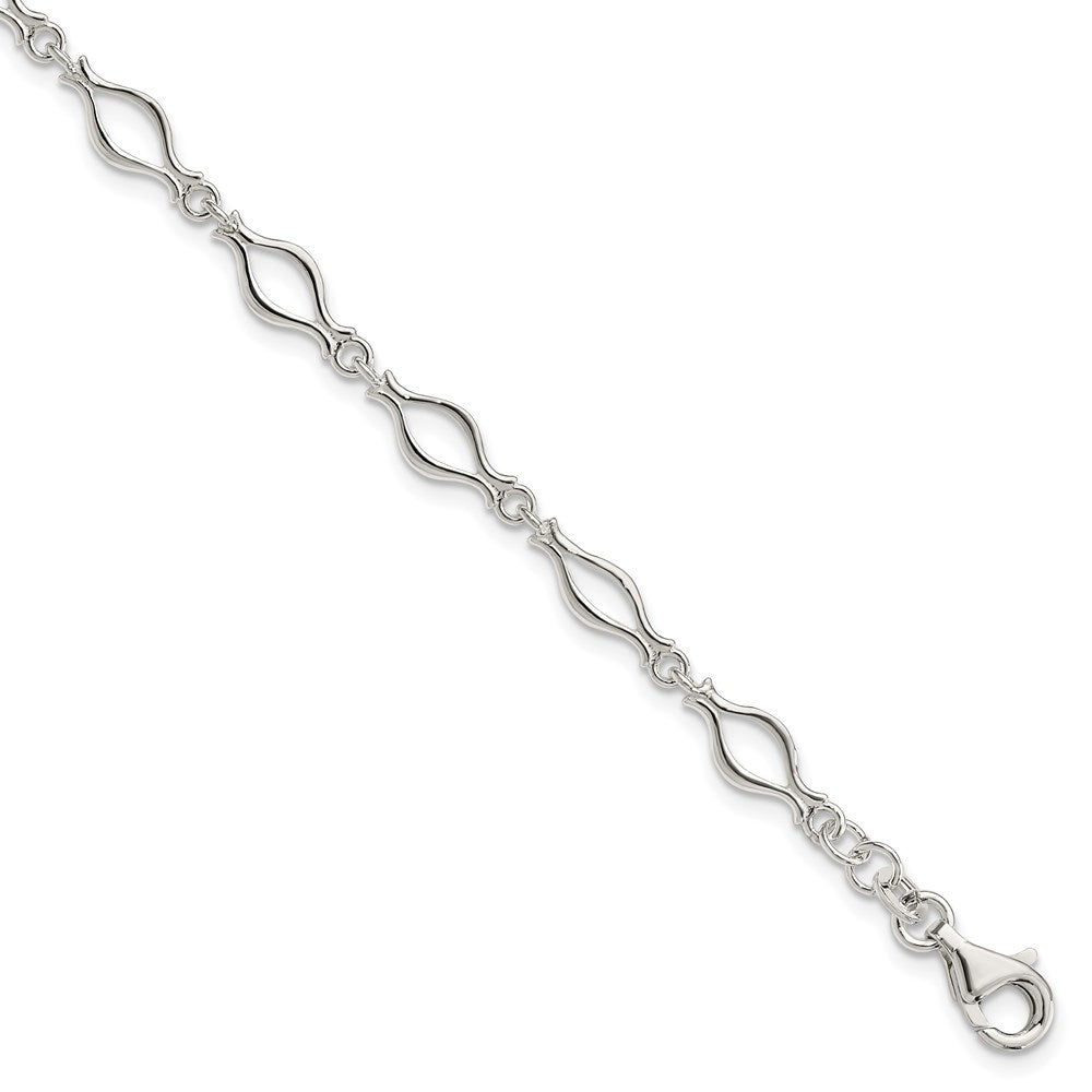 Sterling Silver 5mm Fancy Link Bracelet