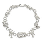 Sterling Silver Noah's Ark Bracelet
