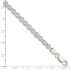 Sterling Silver 4.8mm Fancy Link Bracelet