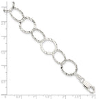 Sterling Silver Fancy Hammered Bracelet