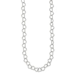 Sterling Silver 18inch Polished Fancy Heart Link Necklace