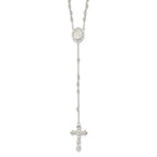 Sterling Silver Polished Rosary Necklace
