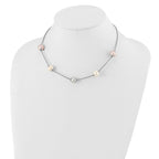 Sterling Silver 9-11mm Multi-color Freshwater Cultured Pearl w/ 2in ext. Necklace