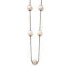 Sterling Silver 9-11mm Multi-color Freshwater Cultured Pearl w/ 2in ext. Necklace