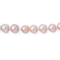 Sterling Silver Rhodium-plated 6-7mm Purple Near-Round Freshwater Cultured Pearl Necklace