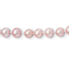 Sterling Silver Rhodium-plated 6-7mm Purple Near-Round Freshwater Cultured Pearl Necklace