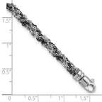 Sterling Silver & Ruthenium-plated Twisted Chain Bracelet